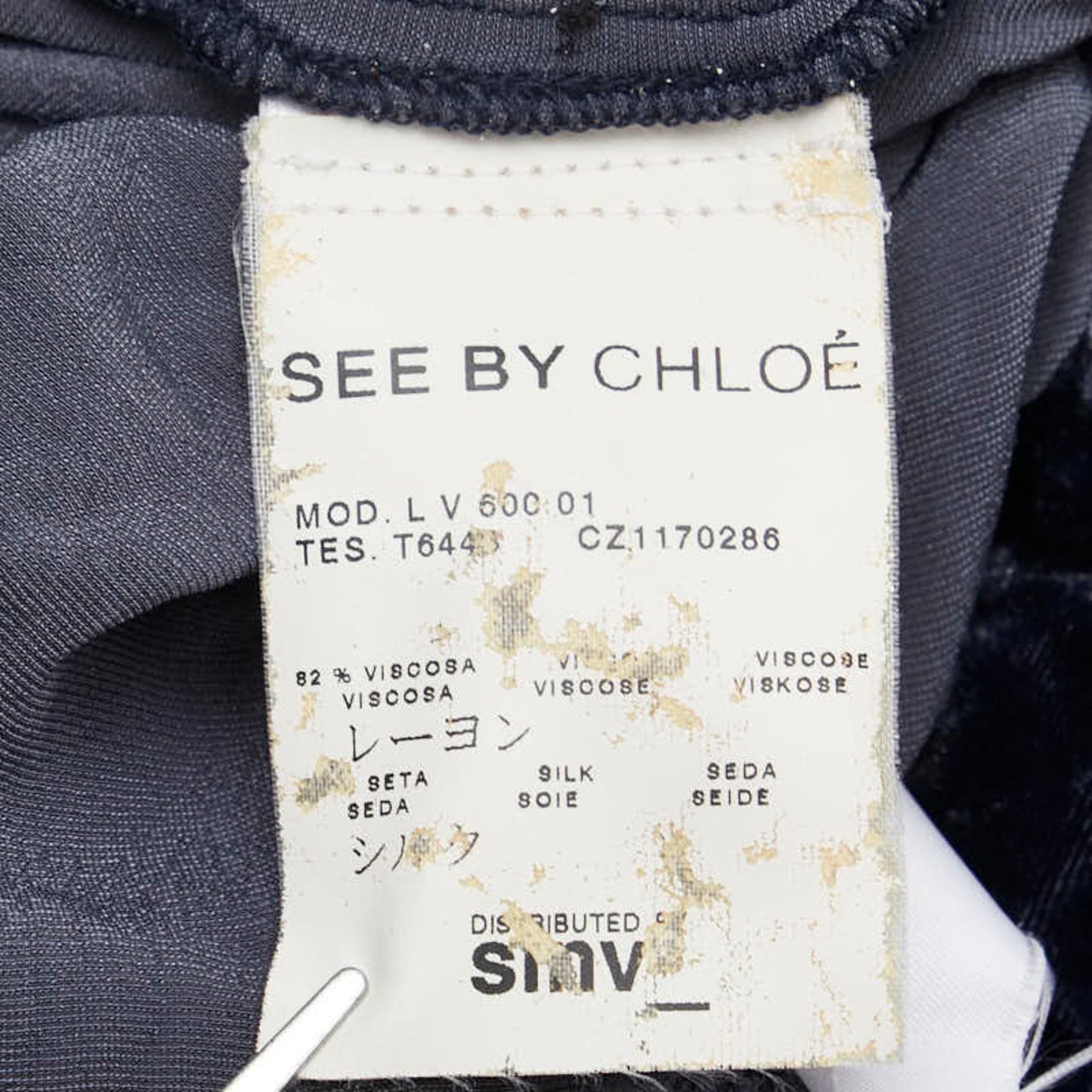 See By Chlo See By Chloe Jewel Tunic Size: 40 Navy Rayon Silk