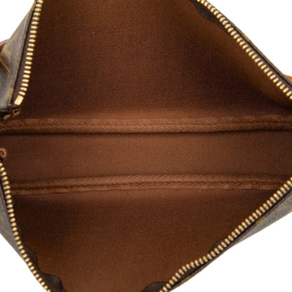Louis Vuitton Monogram Pochette Accessoires Handbag M51980 Brown Leather