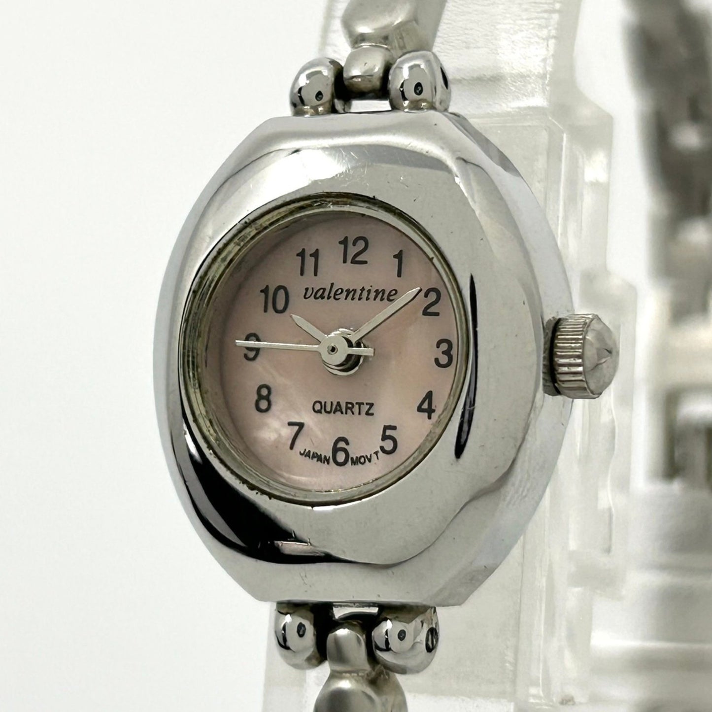 Valentino Valentine Women'S Quartz Watch With Pink Dial And Silver Bracelet