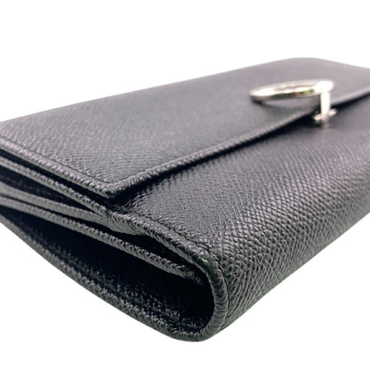 Bvlgari Bulgari Flap Circle Long Wallet Black