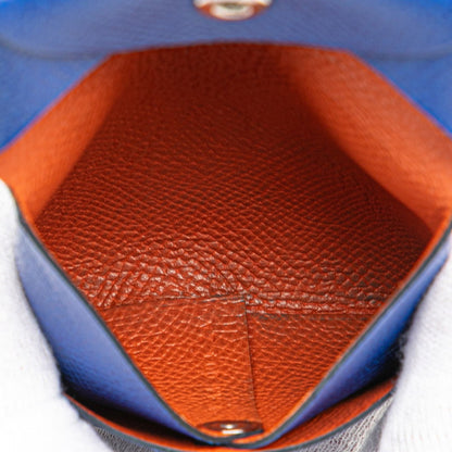 Hermes Bastia Coin Case Blue Royale Terre Bateau Veau Epsom
