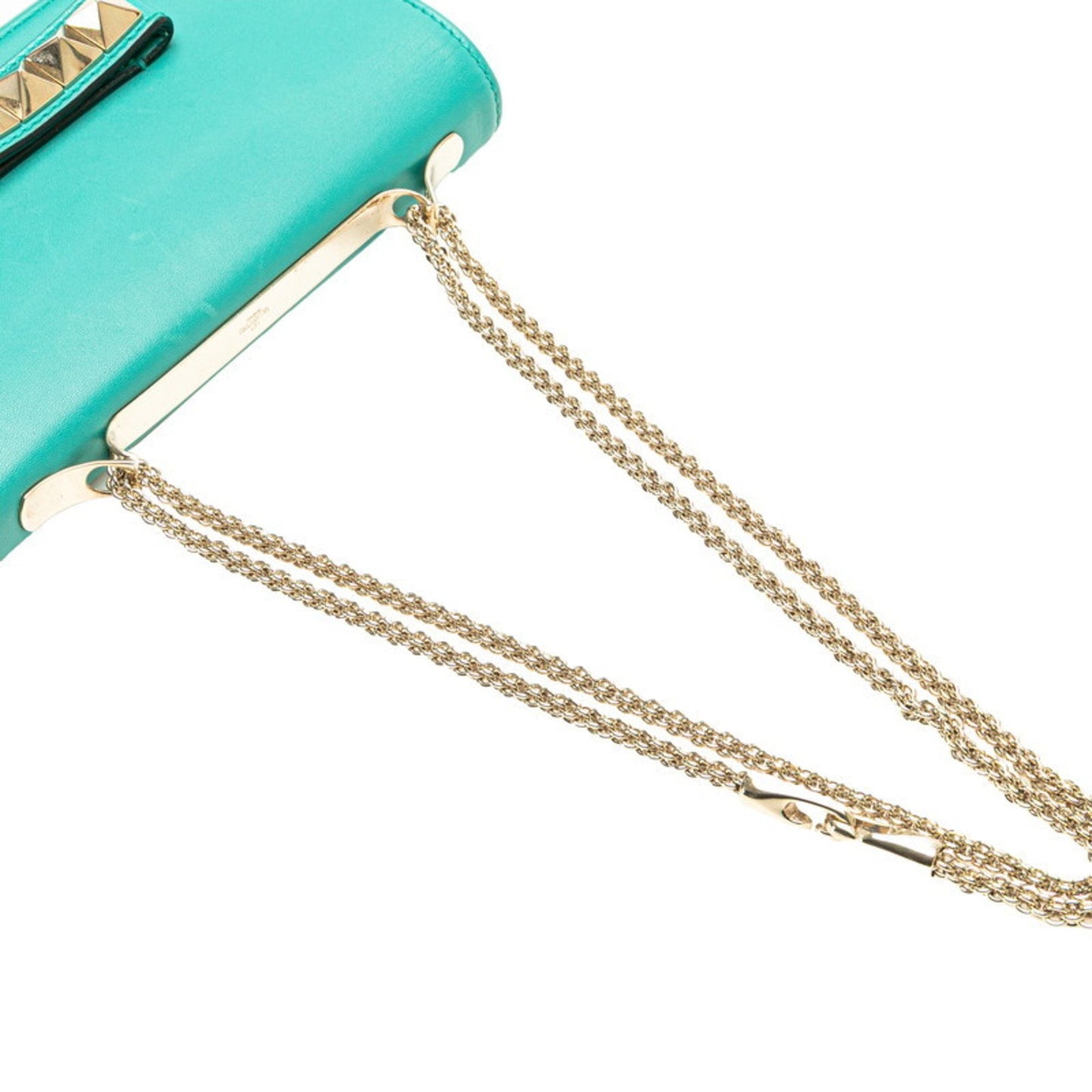 Valentino Rockstud Shoulder Bag In Green