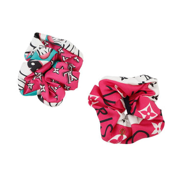 Louis Vuitton Hair Accessory Scrunchie Set - Animogram Zebra Silk M90710 Louis Vuitton