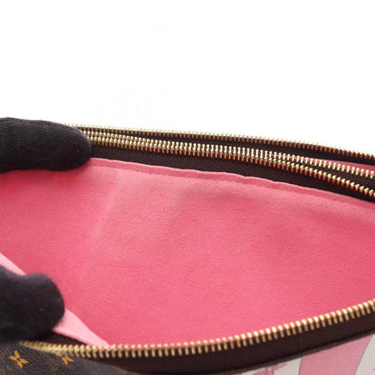 Louis Vuitton Monogram Vivienne Double Zip Pochette Shoulder Bag In Coated Canvas And Leather