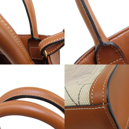 Celine Vertical Cabas Handbag Canvas Leather