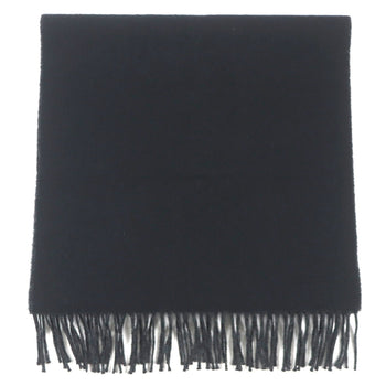 Hermes 100% Cashmere Scarf With Embroidered Logo And Fringe