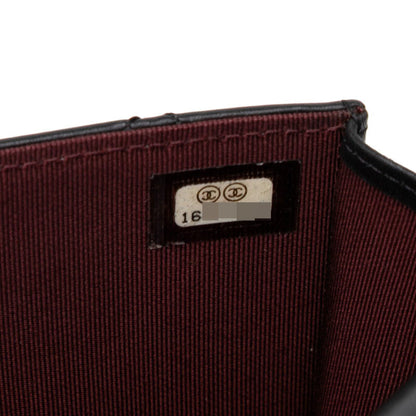 Chanel 2.55 Long Wallet In Black Lambskin