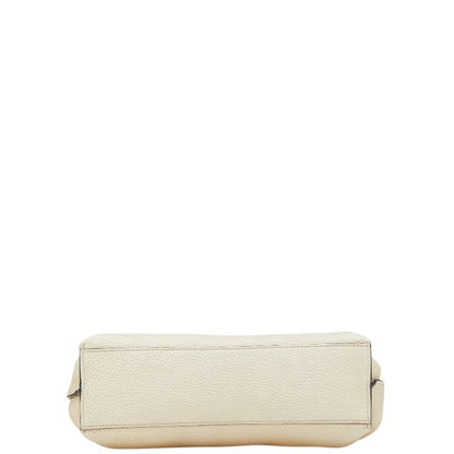 Gucci Daily Bamboo Handbag/Shoulder Bag 2Way 370831 White Leather