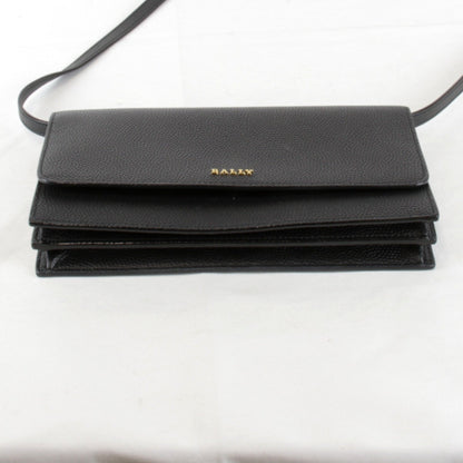 Bally Shoulder Bag Leather Black
