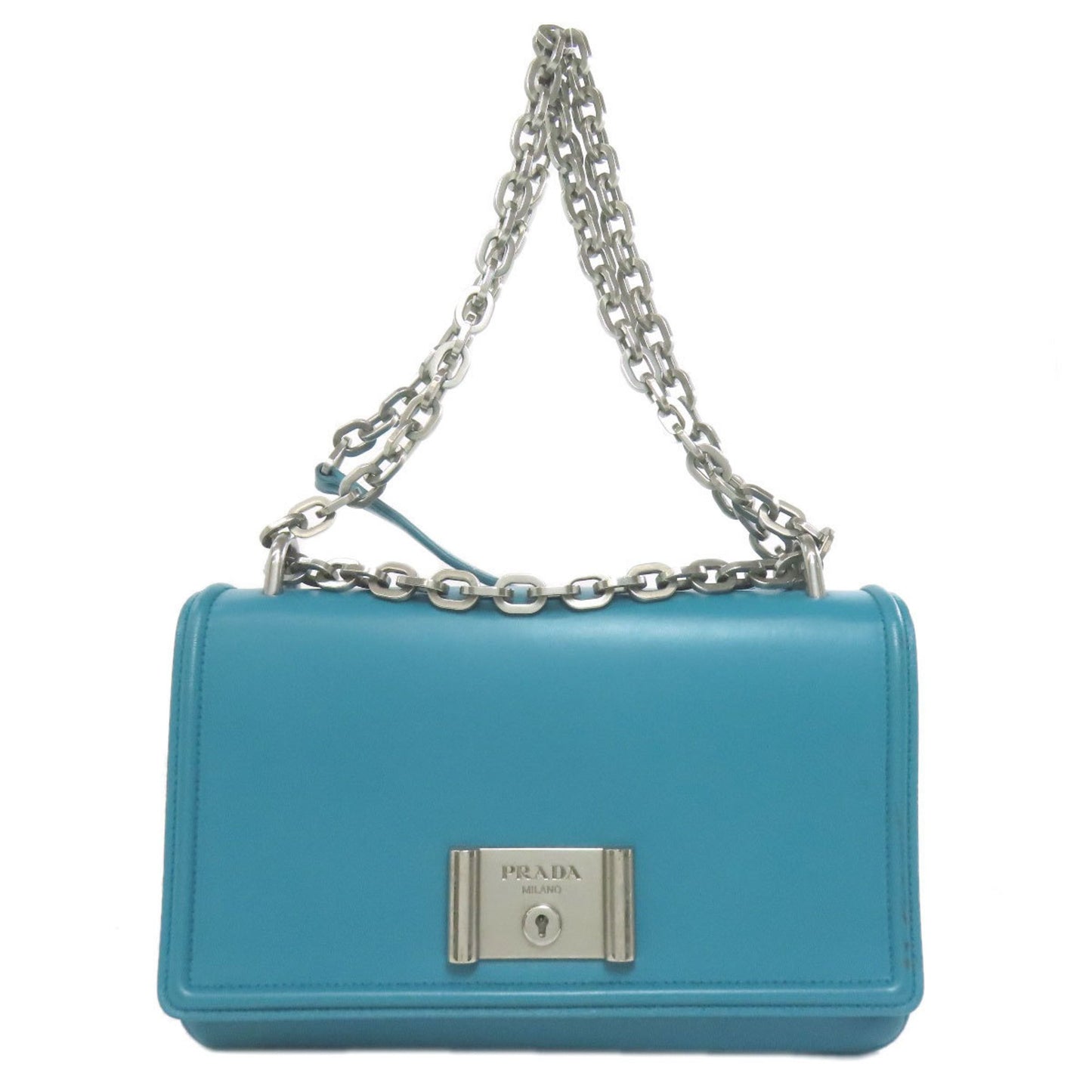 Prada Chain Shoulder Bag Leather