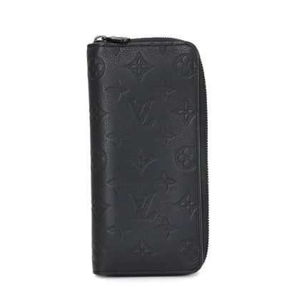 Louis Vuitton Monogram Shadow Zippy Wallet Vertical Long In Black Leather (M62902) Rfid