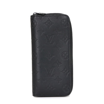 Louis Vuitton Monogram Shadow Zippy Wallet Vertical Long In Black Leather (M62902) Rfid