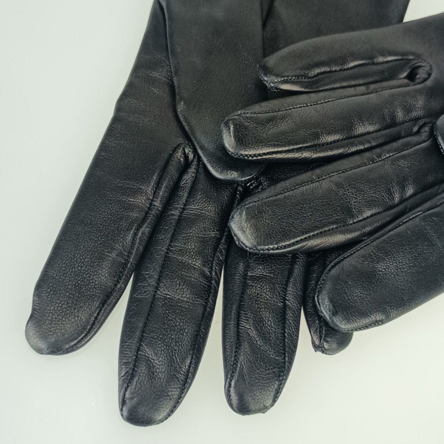 Hermes Jumbo Black Leather Gloves