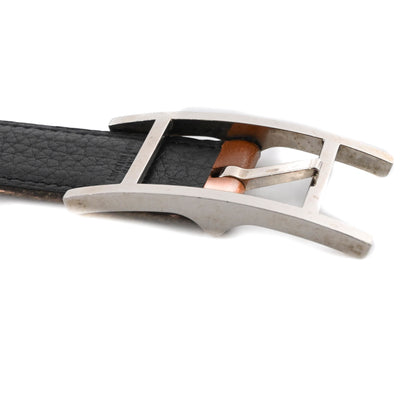 Hermes Api 3 Belt Reversible Box Calf Leather Fjord Black/Brown #?G