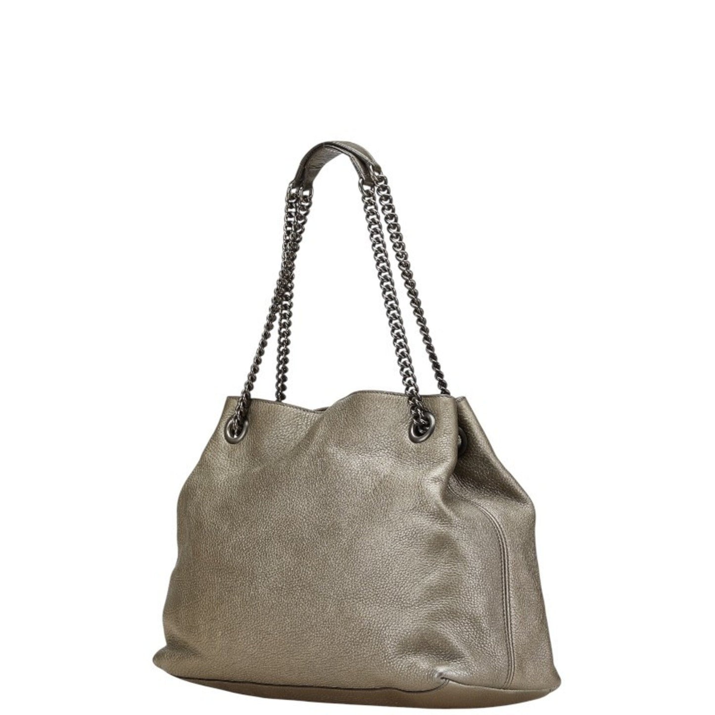 Gucci Soho Interlocking G Chain Shoulder Bag 308982 Gold Leather