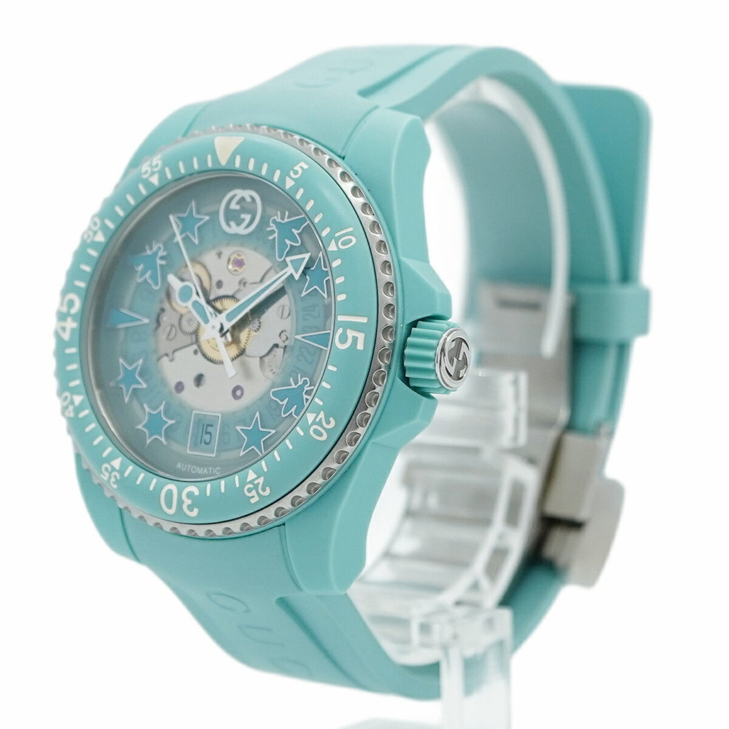 Gucci Dive Watch 136.3 Ya136344 Blue Dial