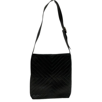 Salvatore Ferragamo Ferragamo Au-21 8767 Black Leather Shoulder Bag