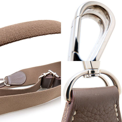 Hermes Evelyn 3 Pm Shoulder Bag In Taurillon Clemence Etoupe Leather