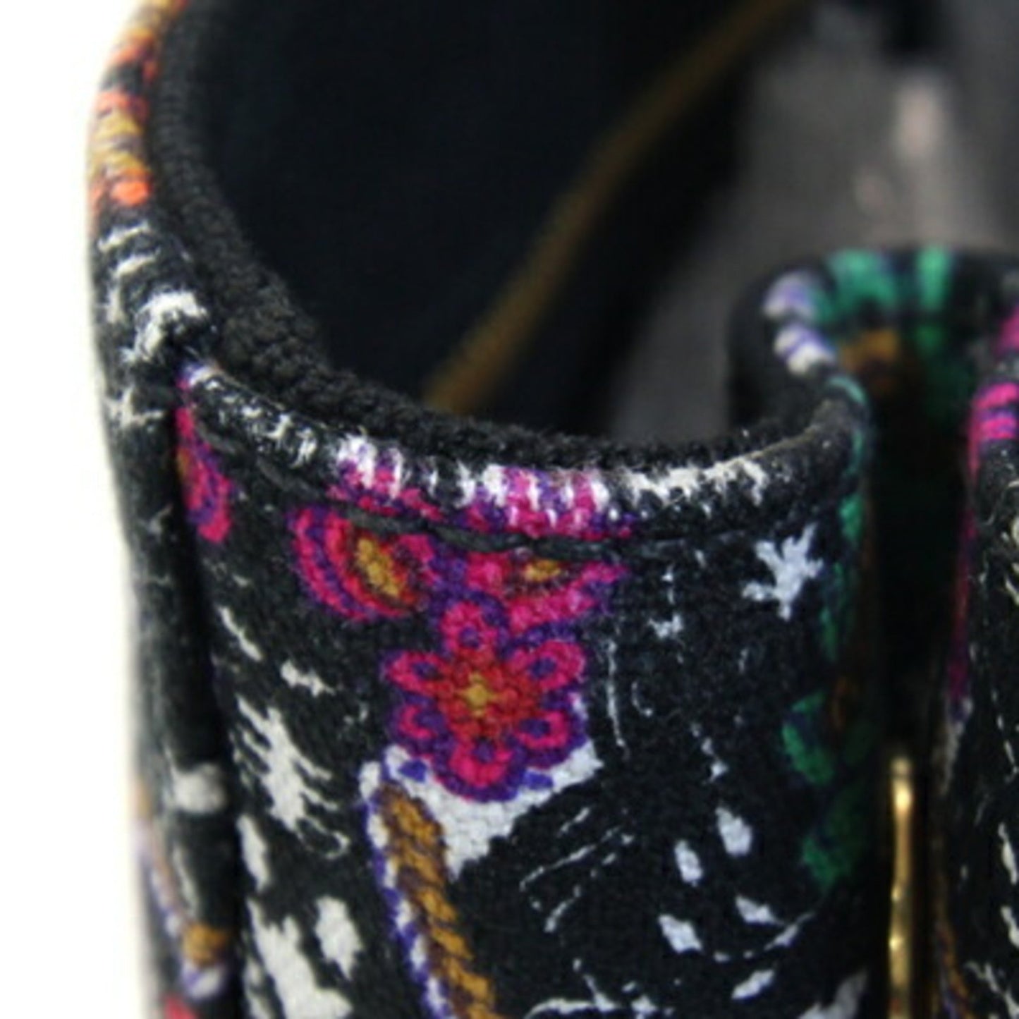 Miu Miu Miu Handbag Canapa Black Multicolor Canvas Leather Shoulder Bag Hand Tote