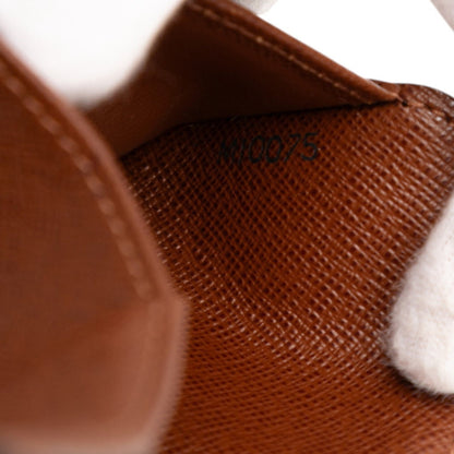 Louis Vuitton Monogram Compact Zip Bifold Wallet M61667 Brown Leather