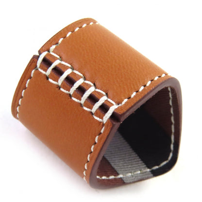 Hermes Porte Bonheur Scarf Ring In Leather