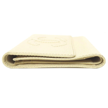 Chanel Coco Mark Bi-Fold Wallet Grained Calfskin