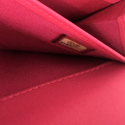 Chanel A80286 Matelasse Zip Around Long Wallet Pink Goldhardware
