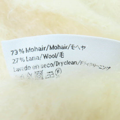 Loewe Women'S Large Mohair Wool Shawl With Anagram Leather Patch And Fringe