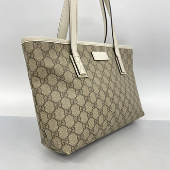 Gucci Gg Supreme Tote Bag 211138 Brown White