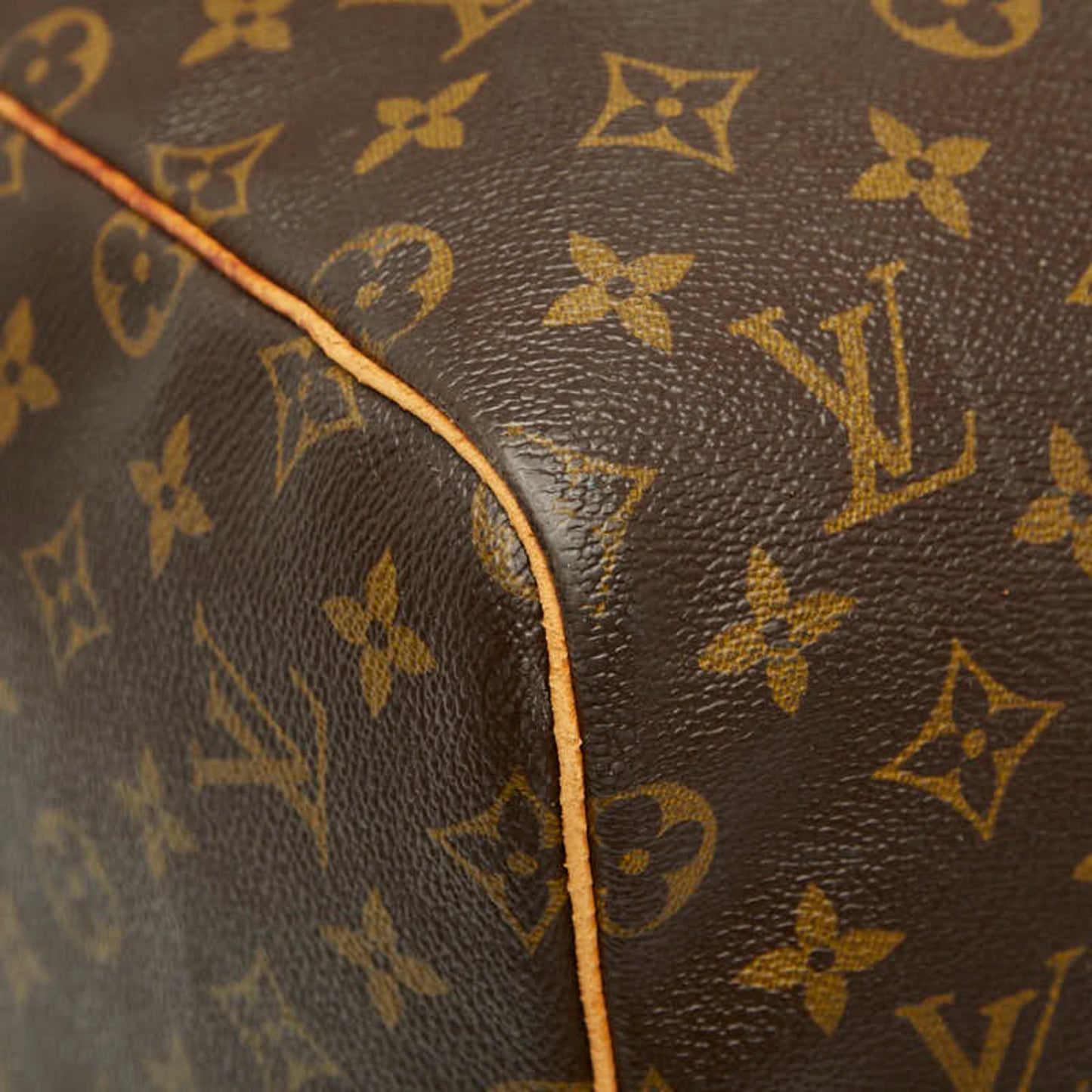 Louis Vuitton Monogram Keepall 55 Boston Bag/Travel Bag M41424 Brown Leather