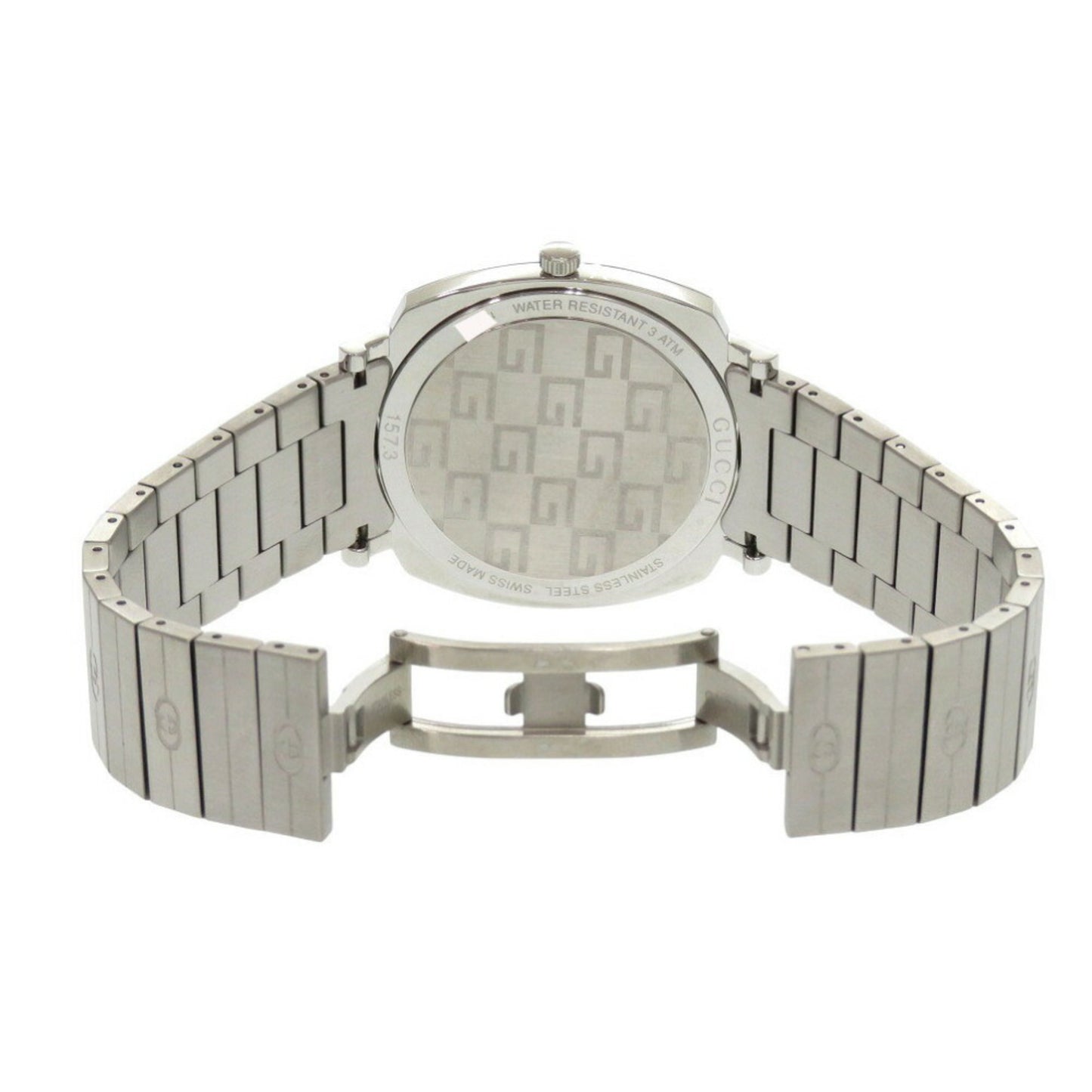 Unused Gucci Grip Ya1574401 Ss Silver Quartz Watch 1535Gucci
