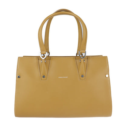 Longchamp Tote Bag S Paris Premier Handbag Calfskin Leather Camel
