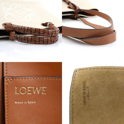Loewe Handbag Shoulder Bag Anagram Canvas Leather Beige Brown