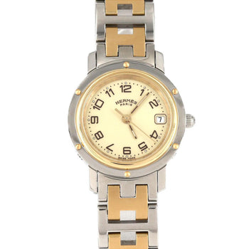 Herms Clipper Two-Tone Cl4.220 Ssxgp Quartz Watch
