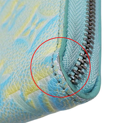Louis Vuitton Monogram Empreinte Zippy Wallet In Vert D'Or Light Blue (M81466) From The Summer