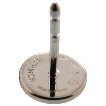 Like New Herms Ex Libris Tpm 925 Sterling Silver Earrings 1104 Hermes