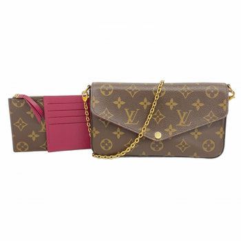Louis Vuitton Monogram Pochette Felicie Shoulder Wallet M81896 Brown