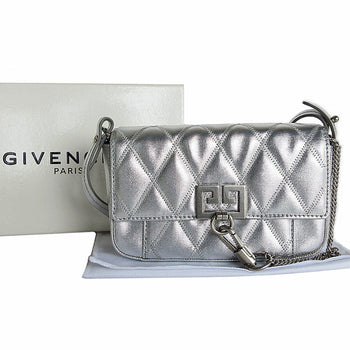 Givenchy Shoulder Bag Polyester Silver