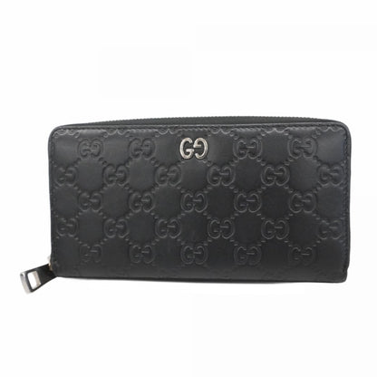 Gucci Long Wallet Guccissima 473928 Leather Black