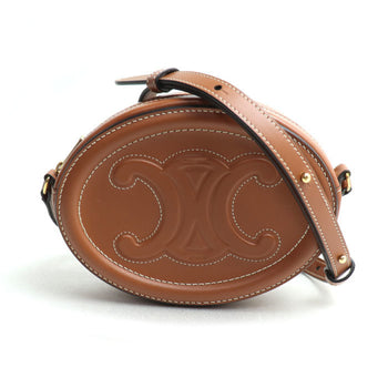 Celine Oval Purse Cuir Triomphe Crossbody Shoulder Bag Tan 10I703Dpq