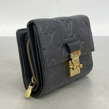 Louis Vuitton Monogram Empreinte Metisse Compact Tri-Fold Wallet M80880 Noir