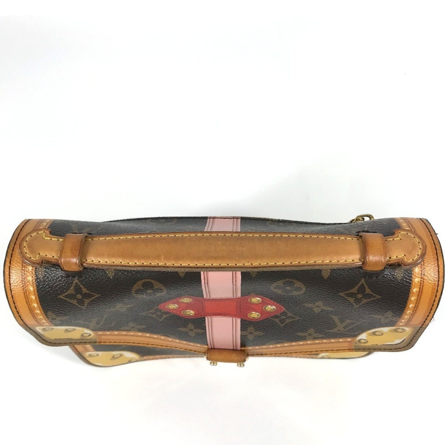 Louis Vuitton M43628 Monogram Summer Trunk Pochette Metis 2Way Bag Shoulder Crossbody Handbag Canvas