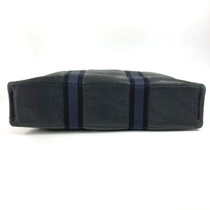 Hermes Herms Half Leather Foule Mm Tote Bag Handbag Canvas