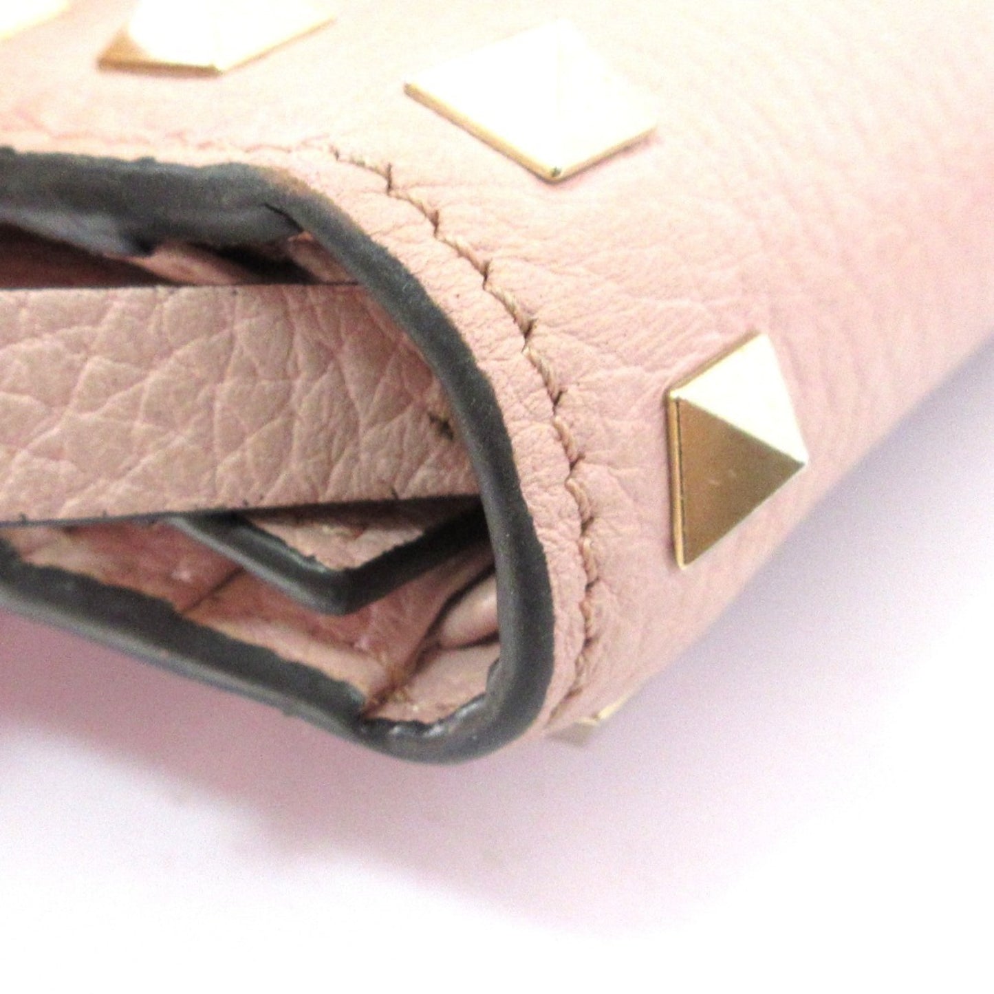 Valentino Rockstud Bi-Fold Wallet Pink
