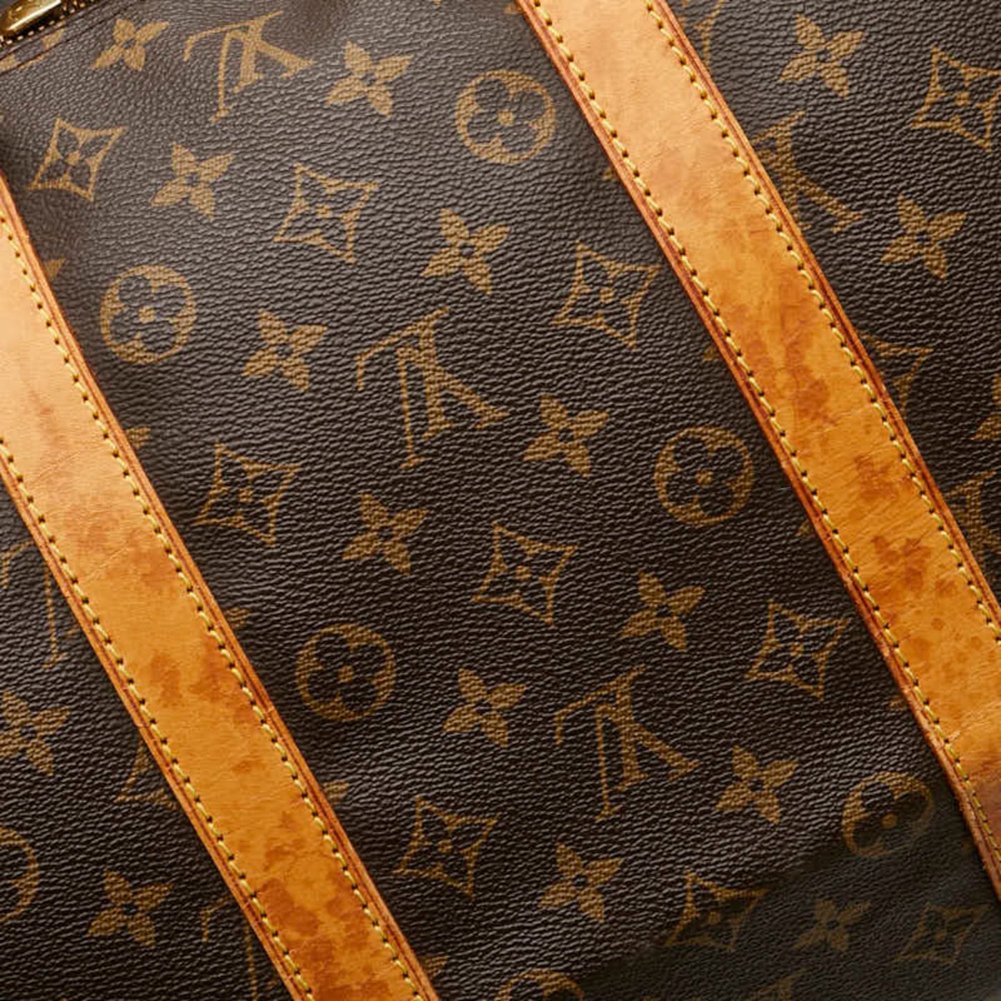 Louis Vuitton Monogram Keepall 55 Boston Bag/Travel Bag M41424 Brown Leather