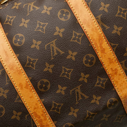Louis Vuitton Monogram Keepall 55 Boston Bag/Travel Bag M41424 Brown Leather