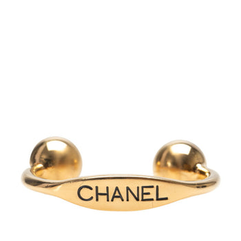 Chanel Vintage Logo Bangle Gold Plated