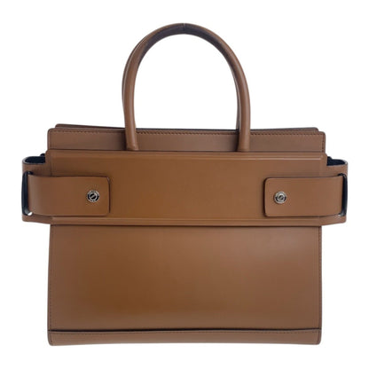 Givenchy Horizon Small Bag Brown Silver Hardware Leather Handbag Shoulder 2Way