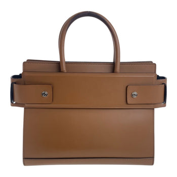 Givenchy Horizon Small Bag Brown Silver Hardware Leather Handbag Shoulder 2Way