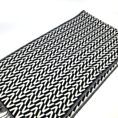 Valentino Valentino Logo Fringe Bicolor Scarf Cashmere